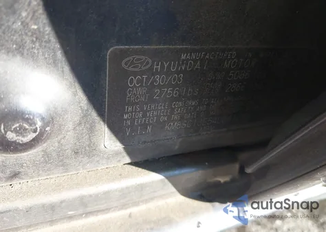 2004 Hyundai Santa Fe Gls/Lx from USA, damaged, VIN KM8SC13E54U641295